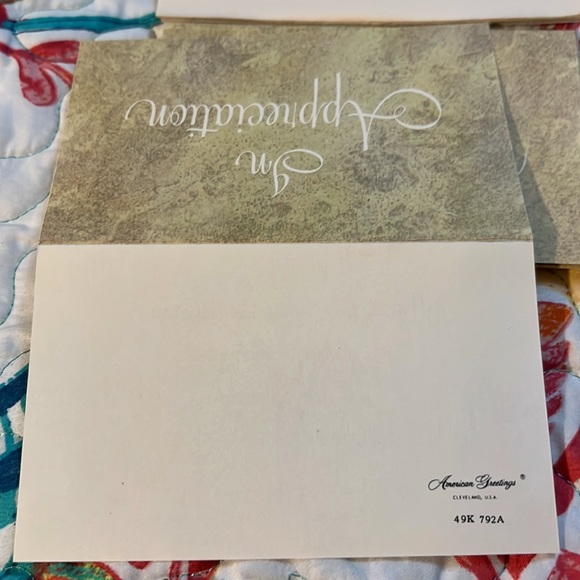 Vintage Sympathy Cards 9 Cards with Envelopes American Greetings In Appreciation - Picture 4 of 5